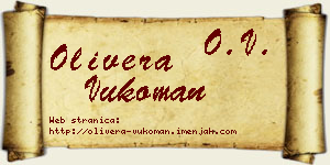 Olivera Vukoman vizit kartica